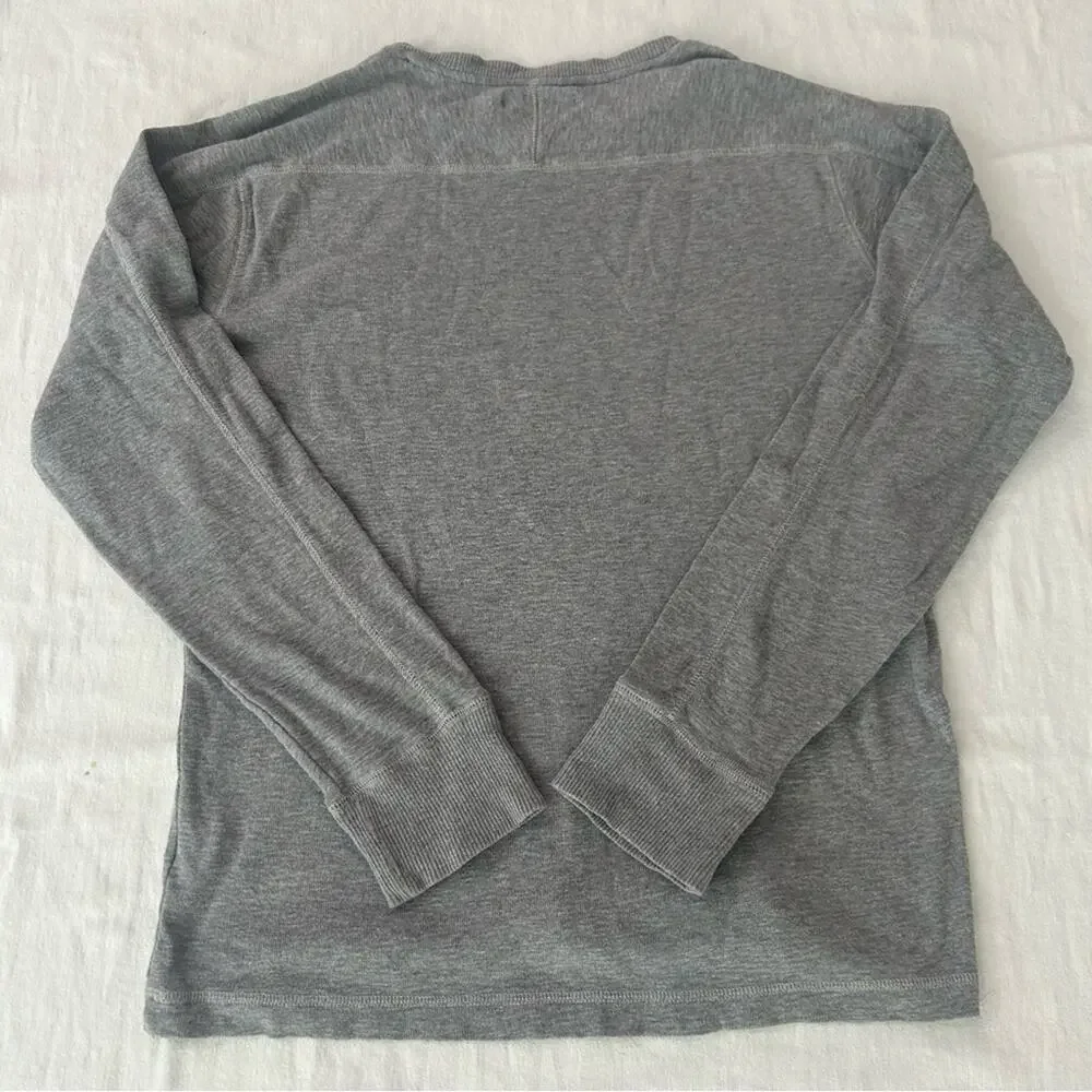 Banana Republic Gray Crewneck 100% Cotton Light Sweater Medium Classic Pullover